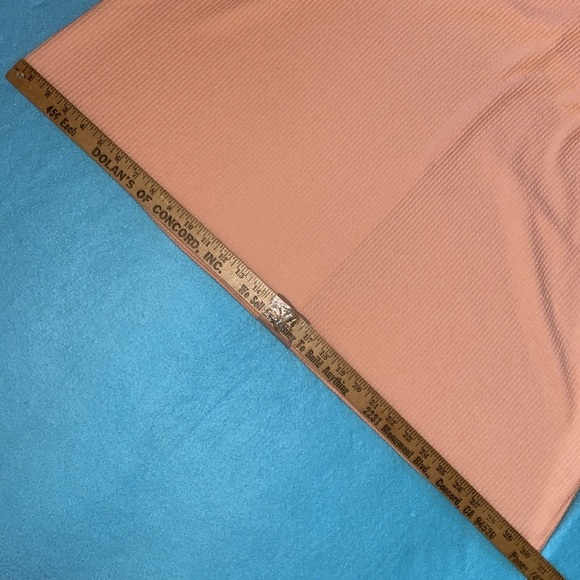 WANDERING DREAMS rib knit maxi tank dress 2 pockets peach stretchy NEW size L - Picture 7 of 8